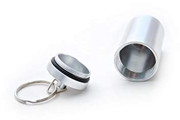 Pillendose silber 68 x 31 mm Pillenbox Tablettendose Schlüsselanhänger Alu Mini Box Dose Pillen Kapsel Aufbewahrungsbox