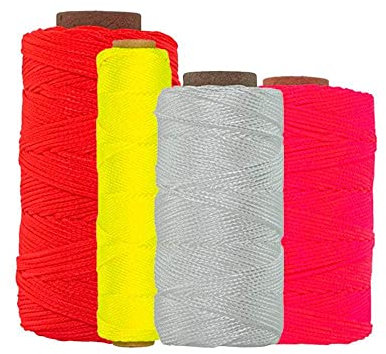 SGT KNOTS #18 Gedrehte Maurer-Nylonschnur, überlegene und langlebige Schnur für Mauerarbeiten, DIY-Projekte, Handwerk, Gewerbe, Werkstatt, Gartenarbeit, Trot Line (167,6 m, fluoreszierendes Gelb)