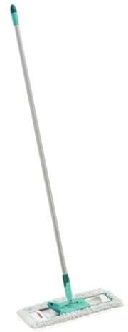 LEIFHEIT Profi Cotton Plus Wischmopp aus Baumwolle/Faser, Grau, Türkis, Weiß, Mopp-Zubehör (Laminat, Fliesen, Baumwolle/Fiber, Grau, Türkis, Weiß, 420 mm)