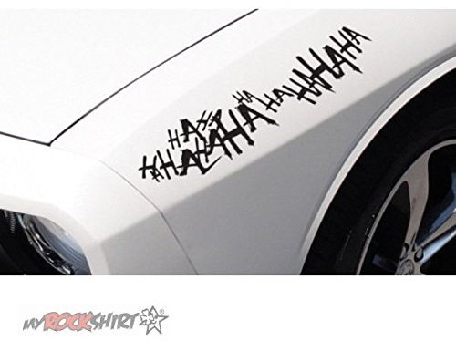 myrockshirt Ha ha ha Joker fiese Lache 60 x 12 cm Aufkleber,Sticker