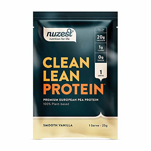 Vegan Protein Powders by Nuzest - Clean Lean Protein - Smooth Vanilla - Plant Based Pea Protein Shake - Low Calorie & Low Carb - Gluten Free - Dairy Free - 25g (1 Serving)