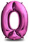 envami® Luftballon Geburtstag XXL Pink - Riesen Folienballon in 40 | 101cm Geburtstagsdeko | Ballon Zahl Deko zum Geburtstag | Geburtstagsdeko Mädchen Pink | fliegt mit Helium (Zahl 0)