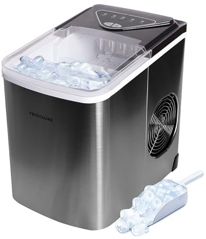 Frigidaire EFIC123-SS - Espositore da banco per bancone da 11,8 kg di ghiaccio al giorno, in acciaio inox
