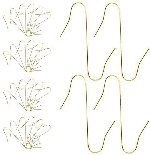 Gallop Chic 150 Kugelaufhänger S-Haken in Gold, S Haken Klein Schnellaufhänger für Weihnachtsbaumschmuck, Doppelhaken für Weihnachtsbaum, Perfekt für Weihnachtskugel Deko-Anhänger Wiederverwendbar