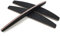 10 x Half Moon Nail Files Buffer Emery Board Manicure Black 100/180 grit Curved Tips Black Curve Buffing Buffer Professional Pro Sanding