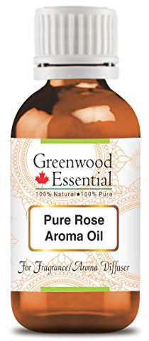 Greenwood Essential Pure Rose Aroma-Öl (geeignet für Aroma-Diffuser), 100 % natürlich, therapeutische Qualität, 50 ml