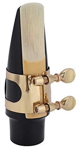 Demeras ABS Professional Alto Saxophone Flute Head Mouthpiece with Cap and Metal Buckle, 5 in 1 Sax Mouthpiece Set for Sax Jazz Musical Instrument Accessories