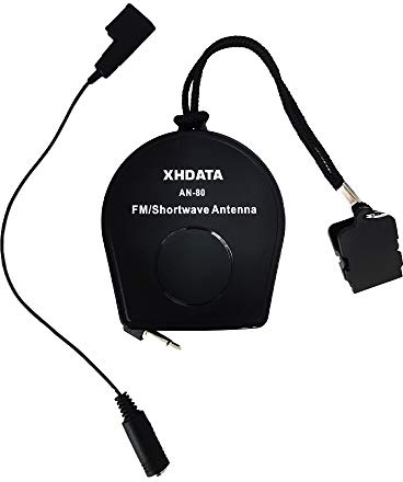 XHDATA AN-80 Shortwave Reel Antenna FM SW External Antenna Whip Antenna to Improve Signal Reception Suitable for FM SW Radio