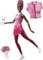 Barbie HCN31 - Wintersport Eiskunstläuferin-Puppe brünett (30 cm) mit rosa Kleid, Jacke, Rosenstrauß und Trophäe, tolles Geschenk für Kinder ab 3 Jahren