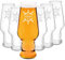Maverton set Bicchieri per la Birra x6 - particolari - in vetro con personalizzazione - capienza 400 ml - H20 cm x Ø7,8 cm - Perfetti per ogni uomo amante della buona Birra - timone