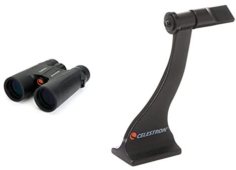 Celestron 71347 Outland X Jumelles 10 x 42 - Noires & 93524 Roof et Porro Adaptateur trépied pour Jumelles