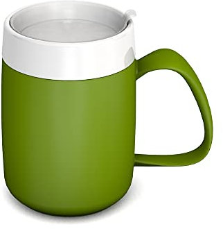 Ornamin Becher mit Trink-Trick mit unauffälligem Trinkdeckel, grün