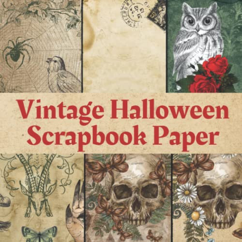 Vintage Halloween Scrapbook Paper Pad: Double Sided for Craft Projects and Collages