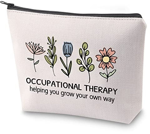 BAUNA Occupational Therapeuten Wertschätzungsgeschenk OT Federmäppchen Ergotherapie hilft Ihnen, Ihre eigene Art zu wachsen, Make-up-Tasche mit Reißverschluss, Ot Way, Nein