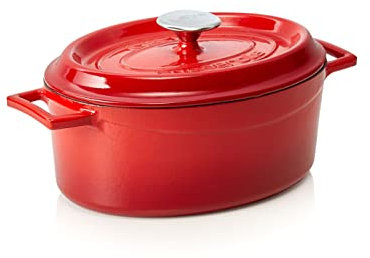 Bräter 28x21cm rot Gusseisen emailliert LAVA CAST IRON