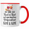 Trendation - Glühweintassen Personalisiert Glühwein Tasse Geschenk Weihnachtsmarkt (Rot)