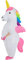 JYZCOS Aufblasbares Regenbogen-Einhorn, aufblasbares Kostüm, Erwachsenengröße, aufblasbarer Anzug, Halloween, Cosplay, Party (weiß)