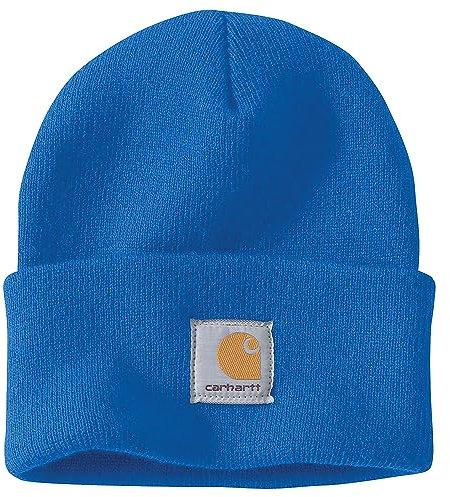 Carhartt Herren-Strickmütze mit Krempe, Blau mit Glitzer, Einheitsgröße