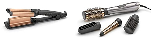 BaByliss Deep Waves Styler, Hair Waver, Ceramic, Long Lasting Mermaid Waves, Beach Waves & Air Styler 1000W, Hair Dryer Brush, Shape, Volume, curl, Smooth, Dry and Style