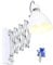 Christoph Palme Leuchten Scherenlampe E27 Weiß poliert Wandleuchte 6290W ohne Lampe + Kristall Give Away