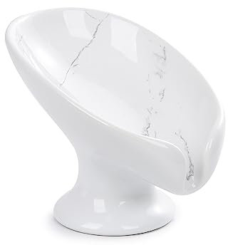 Porte-savon auto-drainant pour lavabo de salle de bain, drainage en forme de feuille, céramique, marbre, porcelaine, porte-savon décoratif, sans ventouse, ANTIS'S HOME