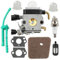 AMZSKU Kit carburateur pour STIHL FS55 FS55R FS55RC FS38 KM55 HL45 KM55R filtre à air kit pilote carburant kit bougie sept paquets