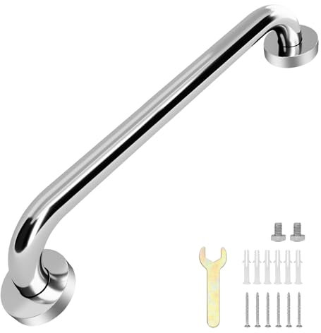 sunzone Barre de sécurité pour salle de bain, 40 cm, main courante en acier inoxydable, appui main courante, sécurité pour salle de bain pour personnes handicapées