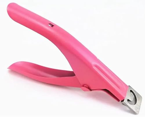 Nagelknipser Tip Cutter Schneider für Kunstnägel Gelnägel Maniküre Werkzeug aus Edelstahl Pink