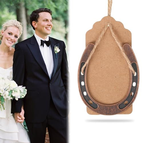 EUIOOVM Geschenk Set mit Hufeisen, Geschenkidee zum Einzug, im Neuen Zuhause Hufeisen Glücksbringer, Viel Glück im neuen Zuhause, Polterabend Geschenk, Einweihungsgeschenk