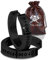 VIKING CRAFT Wikinger Ohrringe Männer Edelstahl - 2,0cm Herren Ohrringe schwarz mit Runen - Wikinger Schmuck, Wikinger Deko, Keltische Ohrringe Viking Earring, Vikings Fanartikel, Wikinger Geschenke