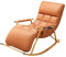 LILLIE Sessel Wohnzimmer,schwingsessel,Sessel Schlafzimmer,lesesessel,schaukelstühle,Relaxsessel mit Armlehne,für Schlafzimmer, Wohnzimmer, Balkon,gepolstert, Metallgestell,orange Farbe (Color : Oran