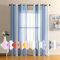 gestreifte Vorhänge, Voile,Modern, 2er-Set, 132x245cm, Blau