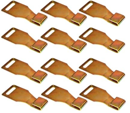 Bricoleva.it Ganci a ''U'' per Tapparelle – Gancio di Fissaggio Robusto per Avvolgibili, Ideale per Tapparelle in Legno, Ricambio per Montaggio e Riparazione (''ad U'', 12 pezzi)