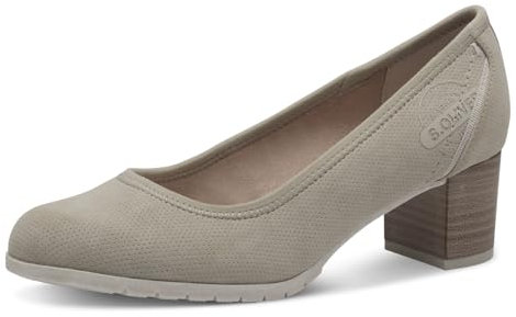 s.Oliver Damen Pumps mit Blockabsatz Elegant, Beige (Cream), 39 EU
