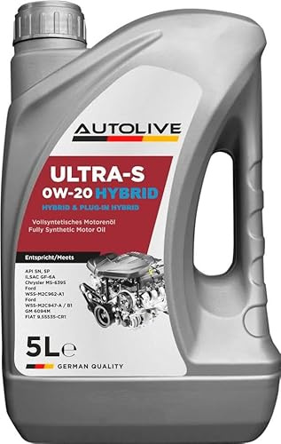 AUTOLIVE Aceite Lubricante para Motores Híbridos 0w20 Hybrid 5L