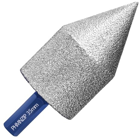 Mèches à Chanfrein Diamantées 35 mm Fraise Diamantée Fraises à Chanfreiner Avec Queue Hexagonale pour Trous Existants Élargissement Façonnage Parage en Carrelage Porcelaine Marbre Granit Céramique