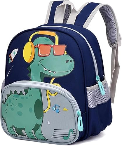 Qooloo Sac à dos pour enfants garçons Petit sac à dos dinosaure enfants, Imperméable préscolaire tout-petit Sac à dos scolaire maternelle Sac d'école pour 2-6 ans
