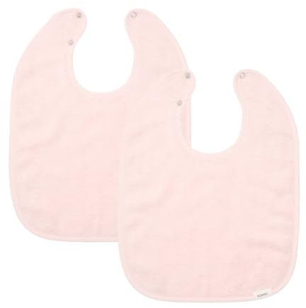 Koeka Zweierpack Lätzchen - Für Jungen Und Mädchen - 2Er Set Baby Lätzchen - Extrem Saugfähig - Verstellbar - Dijon - Bio-Baumwolle - Rosa - Einheitsgröße