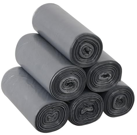 Neadas 40 L Grey Large Bin Liners, Kitchen Bin Bags, 6 Rolls, 150 Bags