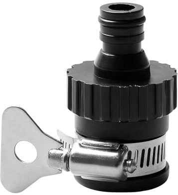 Bojueshaw 2pcs Universal Tap Connectors,Adjustable Stainless Steel Collar Hose Adapter for Kitchen,Bathroom & Garden Taps(12-16mm)