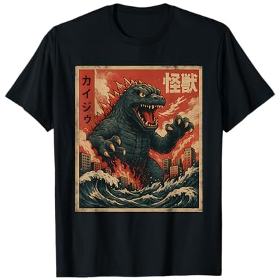 Kaiju Vintage Japanese Anime Art Retro Graphic T-Shirt