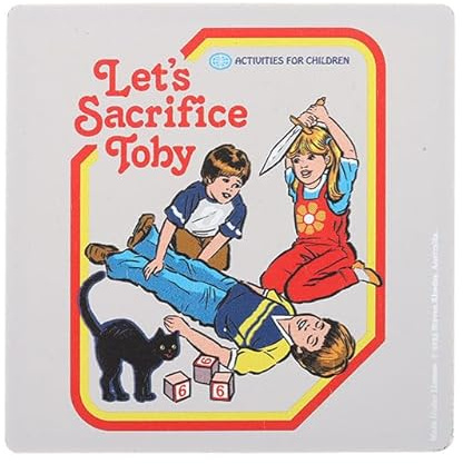 Let’s Sacrifice Toby Coaster | Steven Rhodes Funny Satanic Coaster | Retro Dark Humour