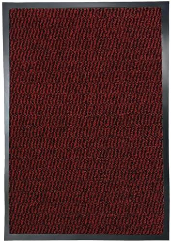 Suprano Door Mats Indoor 50cm x 80cm Red, Washable indoor Outdoor Rugs Matts, Heavy Duty Non-slip Entrance Mat, Super Absorbent Front Door Mat Kitchen Hallway Bath Barrier Rugs (Red, 50 x 80 cm)