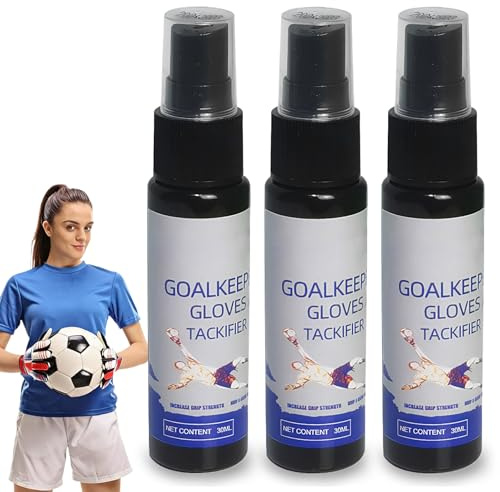 Eniyou 3 Pcs Gants De Gardien Adhesive Spray Gants De Foot Gardien Antidérapant Forte Adhérence Forte Adhérence Convient Tous Les Besoins entraînement Intérieur Extérieur Exercice Quotidien(30ml)