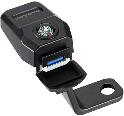 YIGZYCN Cargadores USB universales para teléfono de bicicleta, 36 W, impermeable, tecnología de carga rápida, brújulas direccionales integradas, cargadores USB para bicicleta