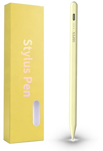Stylus Pen Android Tablets for Fire Max 11，Fire HD 10，Fire HD 8 Tab Pencil Touch Screen，Accurate，One-Click Power On/Off,+2Nibs&Long Battery Life (YELLOW)