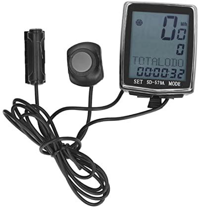 EMUKOEP Fahrradcomputer, Kabelgebunden, Großes Display, 8 Sprachen, mit Trittfrequenz-Übersetzungsverhältnis, Kalorien-Fat-Panorama, für Fahrrad-Kilometerzähler-Tachometer-Erkennung