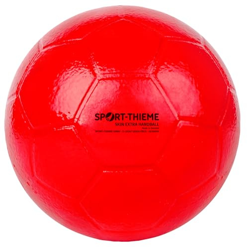 Sport-Thieme Weichschaumball Skin Extra Handball | Trainingsball für Handball | Griffige Oberfläche | Ø 15 cm | Rot | Indoor-Einsatz