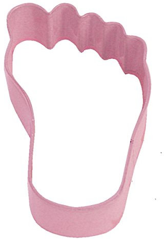 CybrTrayd K1293/P Ausstechform mit Baby-Fußabdruck, Rosa, 1 Stück, stahl, Rose