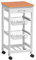 Kit Closet 7040028002 - Carro de cocina cestas + botellero, madera/blanco, 76 x 37 x 37